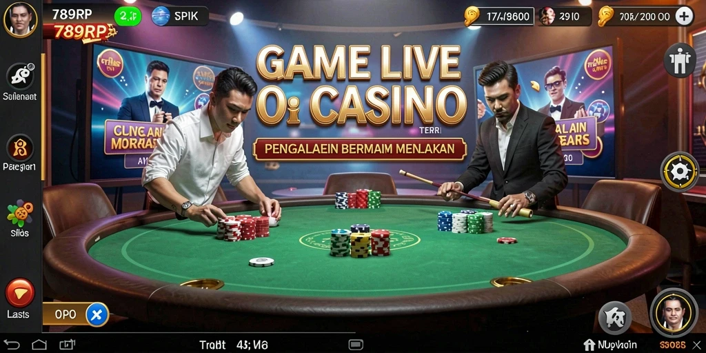 Tampilan gameplay Live Casino yang menarik dan interaktif.