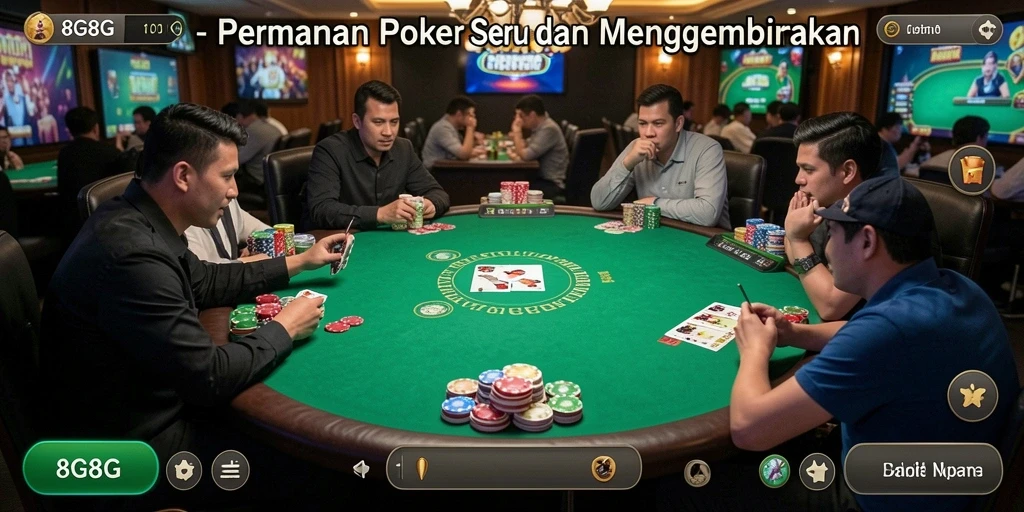 Tampilan gameplay poker yang menarik di 8G8G.