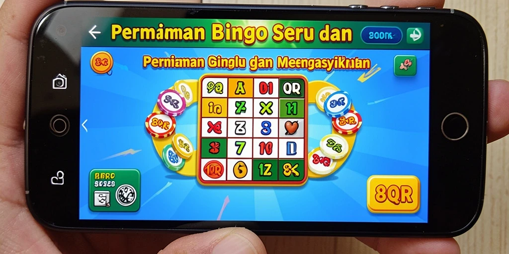 Tangkapan layar 8QR menampilkan antarmuka gameplay Bingo yang menarik.