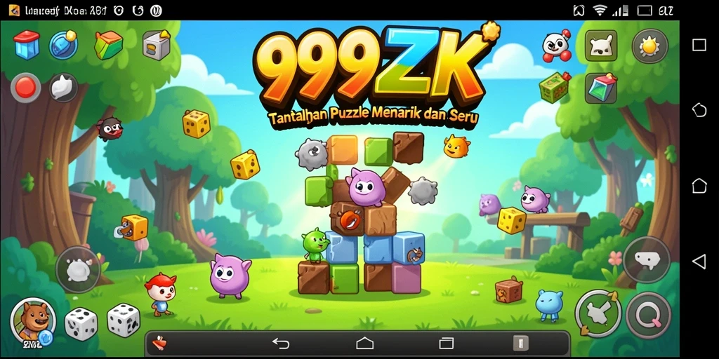 Screenshot gameplay 999ZK dengan tampilan puzzle yang menarik.