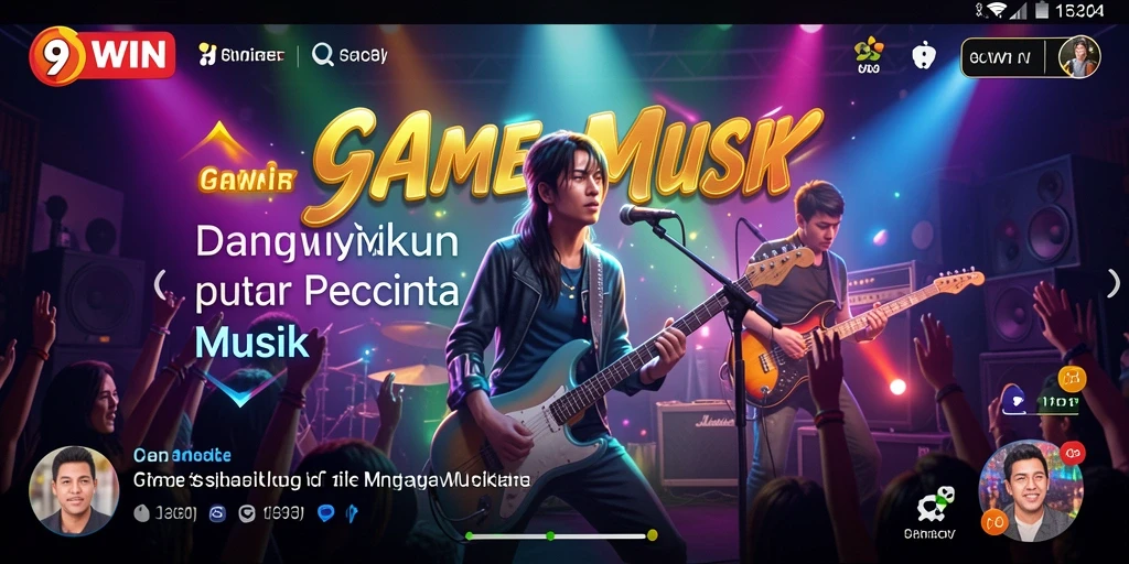 Gameplay seru 9WIN dengan berbagai pilihan lagu musik.