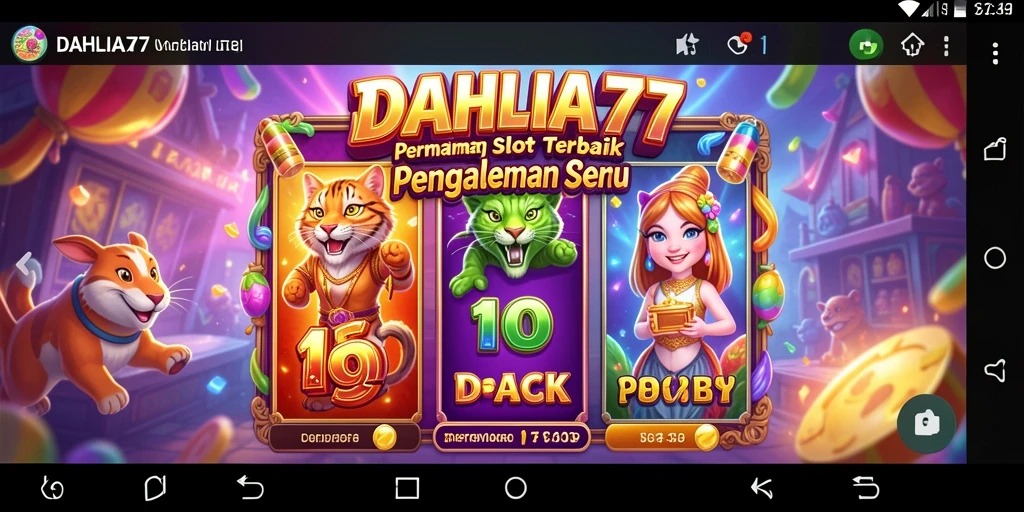Screenshot gameplay DAHLIA77 yang menunjukkan keseruan bermain slot.