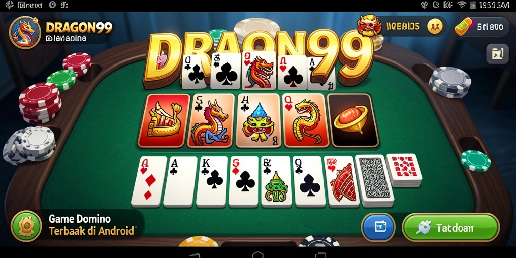 Screenshot dari gameplay DRAGON99 yang penuh aksi domino.