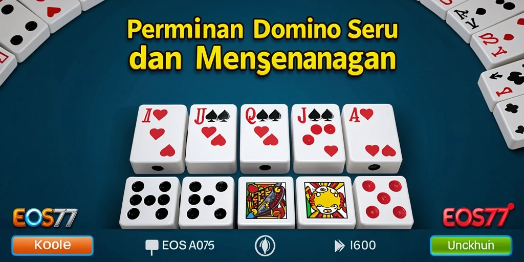 Screenshot gameplay <strong>EOS77</strong> yang menampilkan suasana bermain <strong>Domino</strong> yang seru.