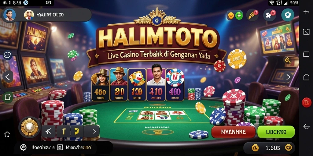 Tampilan gameplay HALIMTOTO dengan dealer live yang profesional.