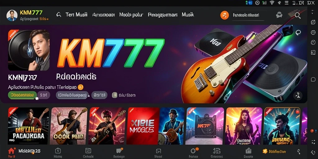 Tampilan gameplay KM777 yang menarik dengan berbagai pilihan lagu.