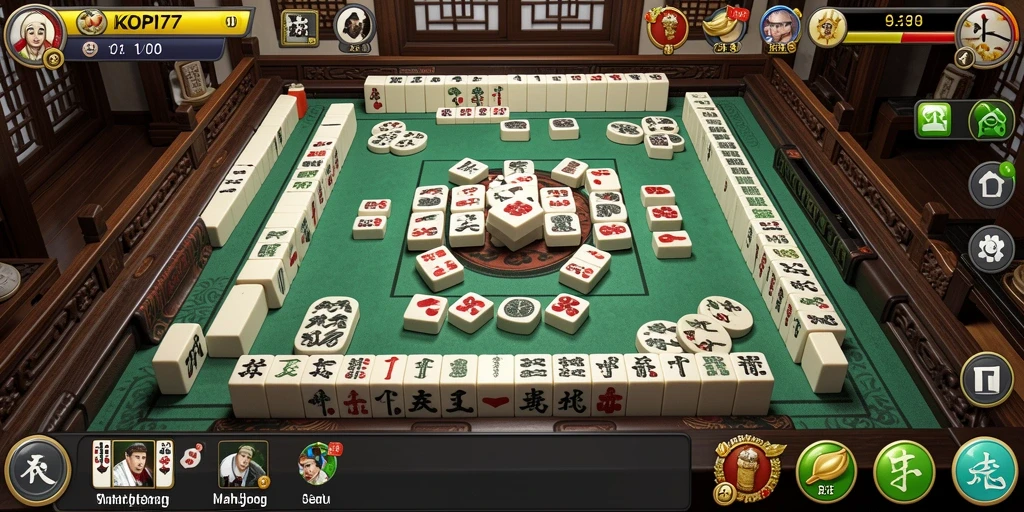 Tampilan menarik gameplay Mahjong KOPI77 yang seru.