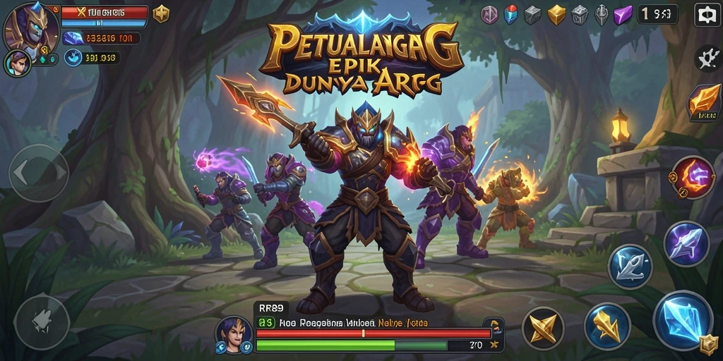 Screenshot gameplay menampilkan aksi seru dalam permainan ARPG.