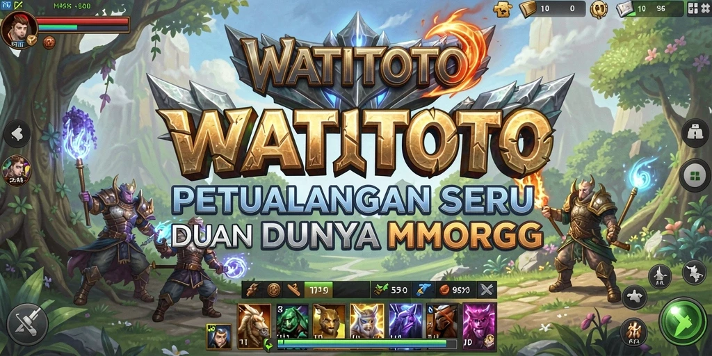 Gameplay seru dalam WATITOTO menunjukkan pertarungan epik antar karakter.