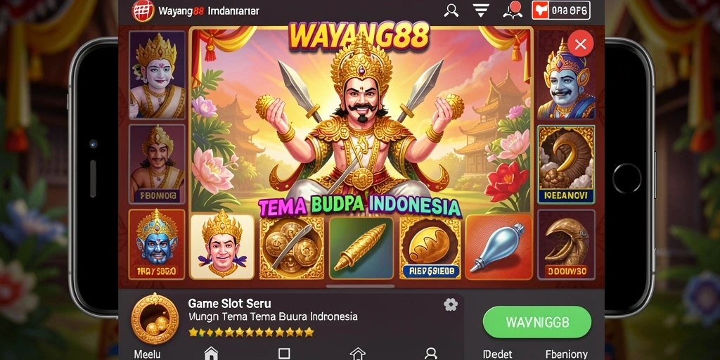 Tampilan menarik dari permainan Slot WAYANG88 yang penuh warna.